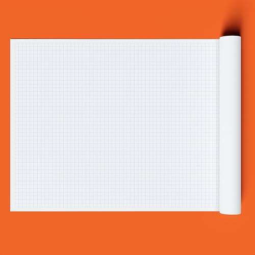 Geyer Instructional 2cm Graph Paper Roll – 36” x 100’ Blue Grid, Large Format Blueprint Paper, 24 lb Bond for Classroom, STEM, Math & Design Projects