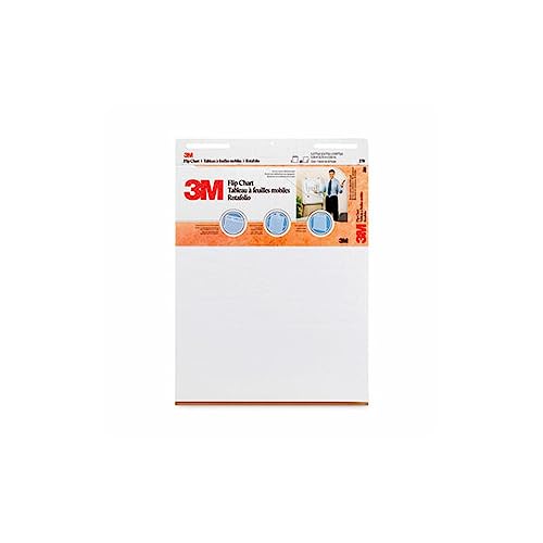 3M Flip Charts, 25"x30", White, 40 Sheets/Pad, 2 Pads/Carton MMM570