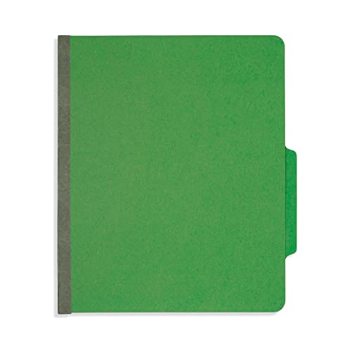 Blue Summit Supplies 10 Green Classification Folders, 1 Divider, Letter