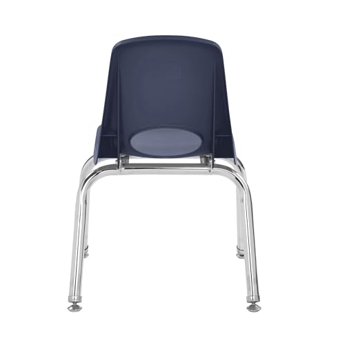 FDP 12" School Stack Chair with Swivel Glides, Navy, 11556-NV