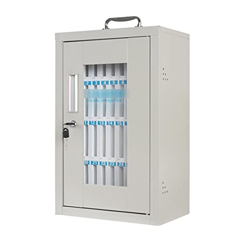 Cell Phone Safe Mobile Phone Storage Box Stainless Steel with Handle Clear Cell Phones Storage Cabinet Pocket Chart for Office Classroom (Color : 36(32 * 21 * 50cm))