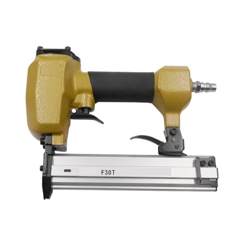 Oil-Free Pneumatic Staple Gun Heavy-Duty Stapler Pneumatic Stapler F30T 18Ga Pneumatic Nail Gun 10-30mm Staples for Upholstery Framing Furniture Carpentry Tools