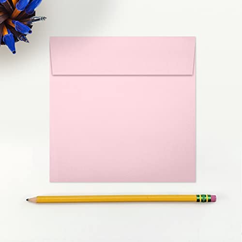 LUXPaper Square Invitation Envelopes | Peel & Press | 5 1/4" x 5 1/4" | Candy Pink | 80lb. Text | 1,000 Qty
