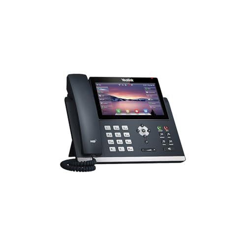 Yealink T48U Yealink Ultra Elegant Touchscreen IP Phone, 16 Lines. 7-Inch Color Touch Screen Display. Dual USB Ports, Dual-Port Gigabit Ethernet, PoE, Power Adapter Not Included (SIP-T48U)