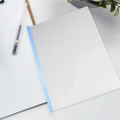 50Pcs Plastic Slide Binder Rings, Transparent Pull Rod Design, Sturdy ABS Binding Bars for Reports & Loose Documents