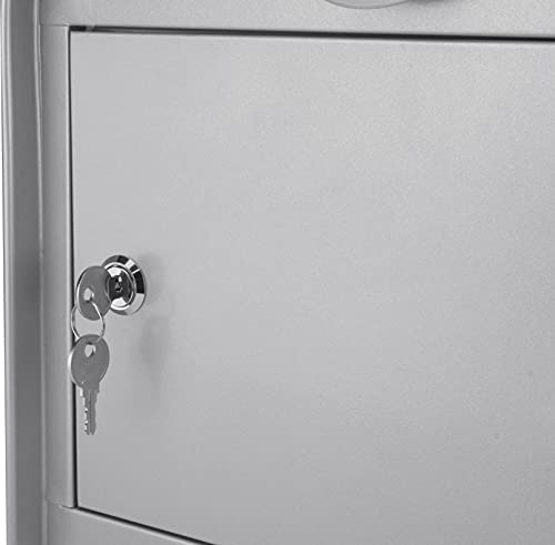 Barska Wall Mount Drop Box with Key Lock – Locking Mail, Suggestion, or Payment Box for Home, Office, Classroom, or Business Use - Mailbox - wall mounted mailbox - Large Capacity - Steel Dropbox