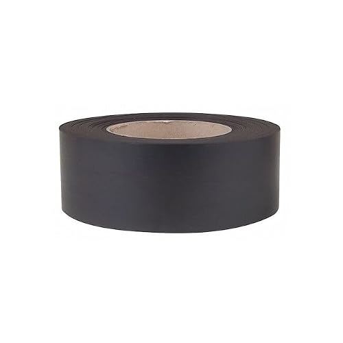 Magnetic Label Roll, W 2 in, L 50 Ft, Black
