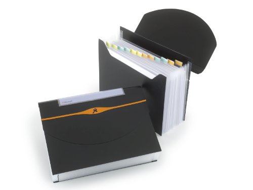 Rexel Optima Expander File, 13-Part, 500 Sheet Capacity, A4 Size - Black
