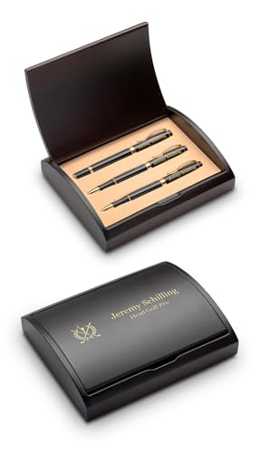 Executive Gift Shoppe | Crossing Golf Clubs Theme Personalized Three Piece Pen & Pencil Gift Set