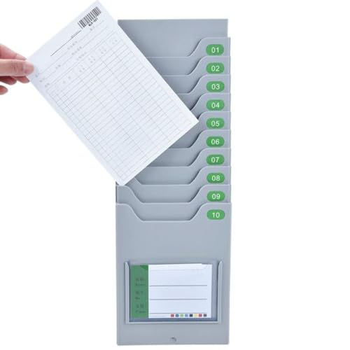 Time Card Rack 5 10 15 20 25 30 Slots Extra-Wide Wall-Mounted Organizer