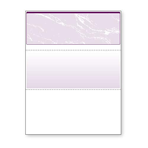 DocuGard Standard Purple Marble Top High Security Check Paper - QuickBooks & Laser/Inkjet Printer Compatible - 11 Security Features - 500 Blank Business Checks (04507)