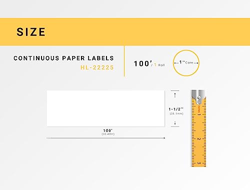 HouseLabels Compatible with Brother DK-2225, 1-1/2" x 100'