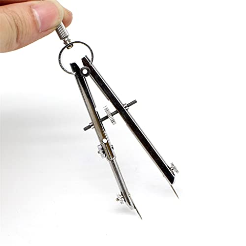 TEDILUVI Practical Bow Divider Spring Compasses Multifunction Leather Printing Protractior Drawing Tool for Engineering
