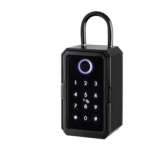 HGIYA Key Lock Box Safe Storage Waterproof Organizer Secret Cabinet Outdoor,Smart with Remote Access Metal for Hider Finrprint Digital Code App Security