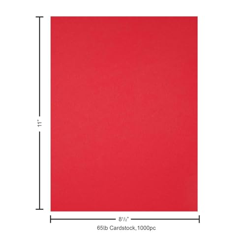 PA Paper Accents Smooth Cardstock 8.5" x 11" Fiesta, 65lb colored cardstock paper for card making, scrapbooking, printing, quilling and crafts, 1000 piece box