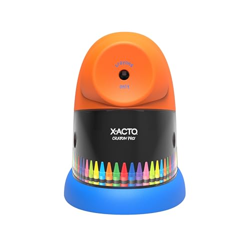 X-ACTO Crayon Pro Electric Sharpener, SafeStart Automatic Motor, 1 Count - Great for Home or School Classroom Use