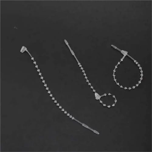 Hang Tag String 1000pcs Garment Price Tag Ties Plastic Security Loop Pin Knotted Rope Ball Chain String Line Bag Fastener(Transparent,5 inches)