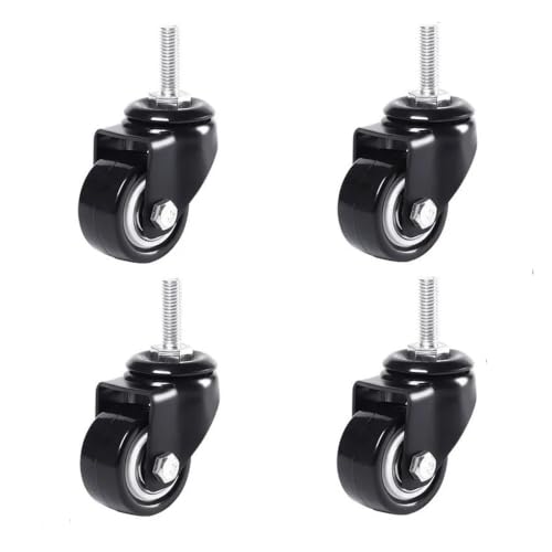 4pcs 1.5-3Inch Furniture Caster Soft Rubber Universal Wheel