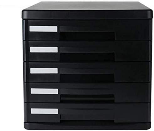 Desk Organizer,File Organizer for Desk Home Office Desktop File Storage Box Desktop Filing Cabinet Drawer Type Data Storage Cabinet A4 Without Lock 5-Layer Plastic Filing