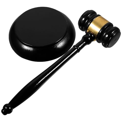 Wooden Judge Gavel Hammer for Meetings, Auction Courtroom Use & Legal Scenarios Auction Hammer
