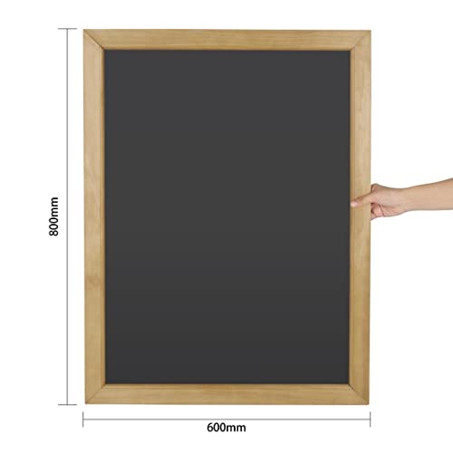 Olympia Wall Mounted Melamine Chalkboard with Pine Frame, 600x800mm