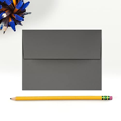 LUXPaper A2 Invitation Envelopes w/Peel & Press (4 3/8 x 5 3/4) - Smoke Gray (1000 Qty.)