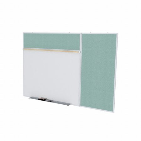 Ghent's Vinyl 4' x 10' Bulletin & Mag. Whiteboard B-Set in Stone