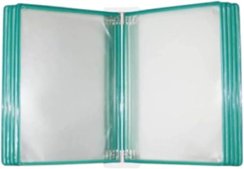 NIKAIDD Wall Mounted Reference System, A3 Size Paper Document Folder,10 Pages File Organizer,Wall Hanging Units Flip (Green W28.74xH17.72in)