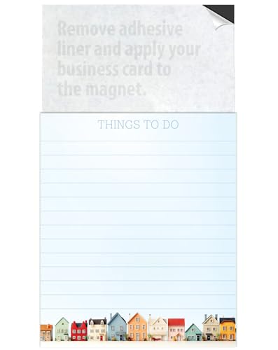 Business Card Magnet Notepads and Designer Envelopes, Peel and Stick Your Business Card, Year Round Magnetic Marketing Supply (Neighborhood - Pack of 100)