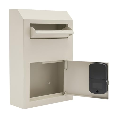 Digital Depository Safe Box,Wall Mount Drop Box with Slot,Electronic Safe with Keypad Lock Box for Money and Mail,Business,4.2"D x 10"W x 15"H