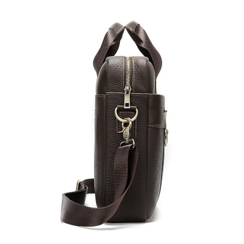 AWMGPDDBTO Briefcases for Men Leather Briefcase Laptop Bag