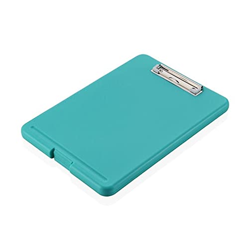 Filing Envelopes Plastic Storage Clipboard File Box Case Document File Folder Clipboard Office Plastic Folders (Color : 1BL)