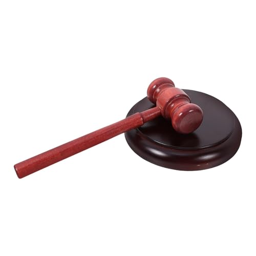 Judge Gavel and Wooden Base Set with Solid Wood Hammer, Sturdy Design for Auctioneers Courtroom Use Lawyers & Collectors Auction Hammer