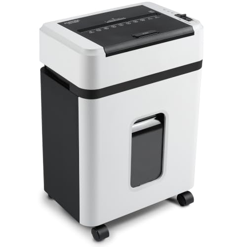 Aurora High Security AU110MB 110-Sheet Auto Feed Micro-Cut Paper and Credit Card Shredder with 4 Gallon Pullout Basket / 30 Minutes/Security Level P-4 (White/Black)