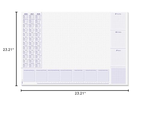 SIGEL H6355 Paper Desk Pad, 3 Year Calendars and Weekly Planners, Lilac Design, A2 (59.4 x 41 cm), Lilac and White, 30 Sheets