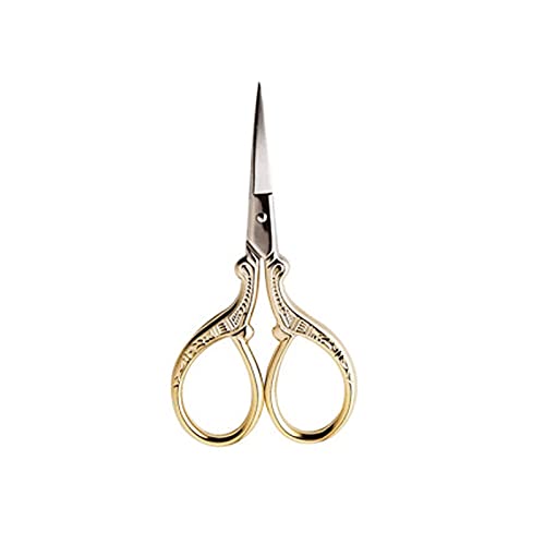 DSWMY Craft Scissors, Craft Scissors Pack Antique Vintage Style Cutting Tool for Embroidery Cross Stitch Sewing and Office Use Rose Gold Small