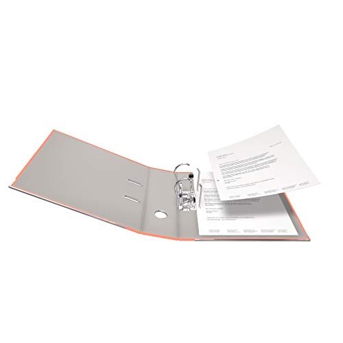 Original Falken pack of 20 PP-Color plastic folders. Made in Germany. 8 cm wide DIN A4 salmon ring binder vegan file folder letter folder office folder plastic folder slotted folder