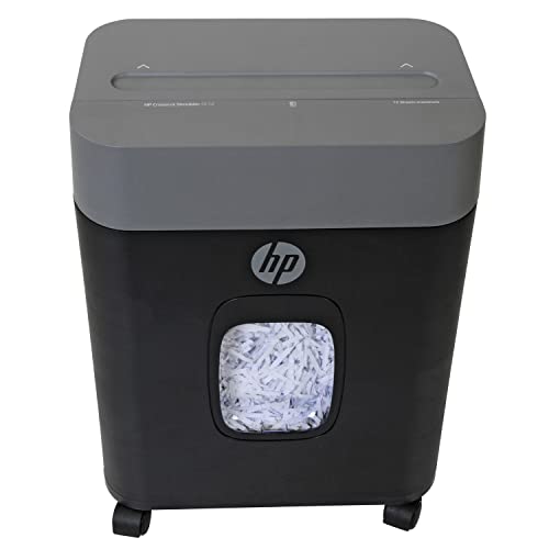 HP - Cross Cut Paper Shredder, 12-Sheet Capacity with Pullout Basket
