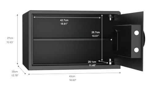 ExecutiveSafe ACS-6 Large Laptop Safe for Home, Dorm Room Safe for Laptop