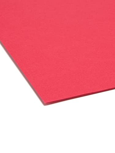Smead File Folder, Reinforced Straight-Cut Tab, Legal Size, Red, 100 per Box (17710)