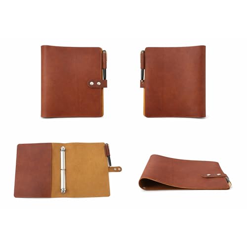 CestAntiQ Leather 3-Ring Binder Portfolio 8.5x11 Organizer