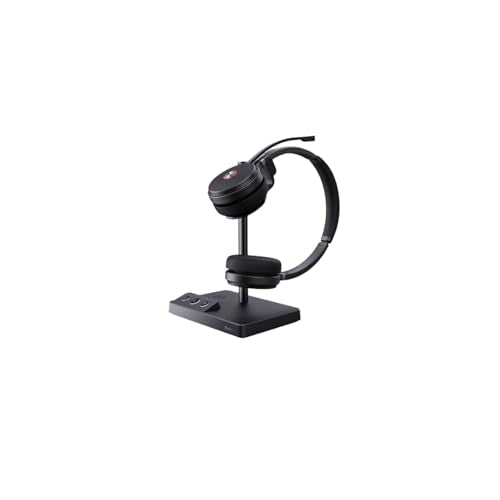 Yealink WH62 Dual Wireless Bluetooth Over Ear Headset, Bundle with Cam 313 2MP Webcam for Office, MK270 Wireless Keyboard and Mouse, Gel Wrist & Mouse Pad, Mini Speaker