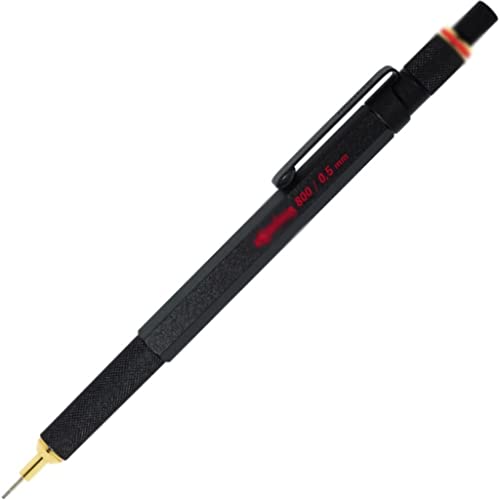 YNBJIL 800 Retractable Mechanical Pencil 0.5 0.7mm Mm Black Silver Barrel Suitable For Painting(E,0.7MM)