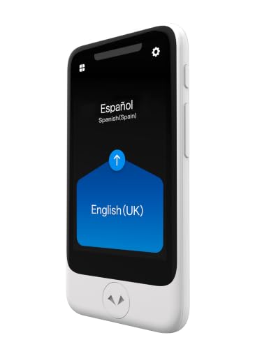 POCKETALK S2 Plus Business eSIM 5 Year White - Voice & Camera Real-Time Translator - 92+ Languages, Extra Large Screen and Battery Life