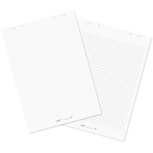 Limit 2 x Flip Chart Pad Squared and Blank 20 Sheets per Pad 80gsm White