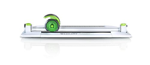 Westcott 12" CarboTitanium 45mm Rotary Metal Base Trimmer, White, Green (16718)