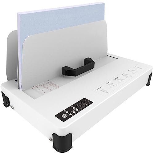 JKSVTF Hot Melt Binding Machine, Electric Comb Binding Machine, Desktop A4 Books Contract Document Automatic Binder 300W 50mm(500 Sheeets Paper) Manual Punching