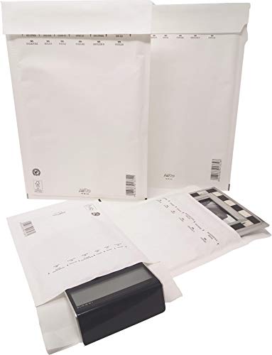 180 x 165 Blue Label White Bubble Mailing Bags, P&S 100 pack
