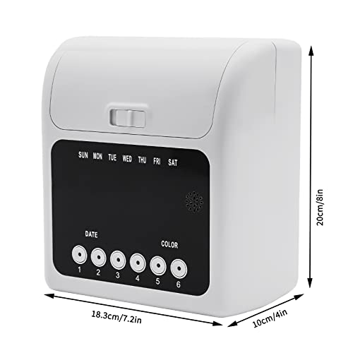 Kaelumaly Calculating Time Clock Bundle with 50 Cards - Employee Attendance Clock Punch Card Machine, Analog Time Recorder for Small Business, Payroll Time Clock with Monthly Weekly Cards, Office