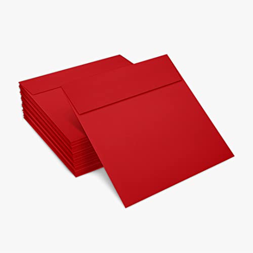 LUXPaper Square Invitation Envelopes | Peel & Press | 5" x 5" | Ruby Red | 80lb. Text | 500 Qty
